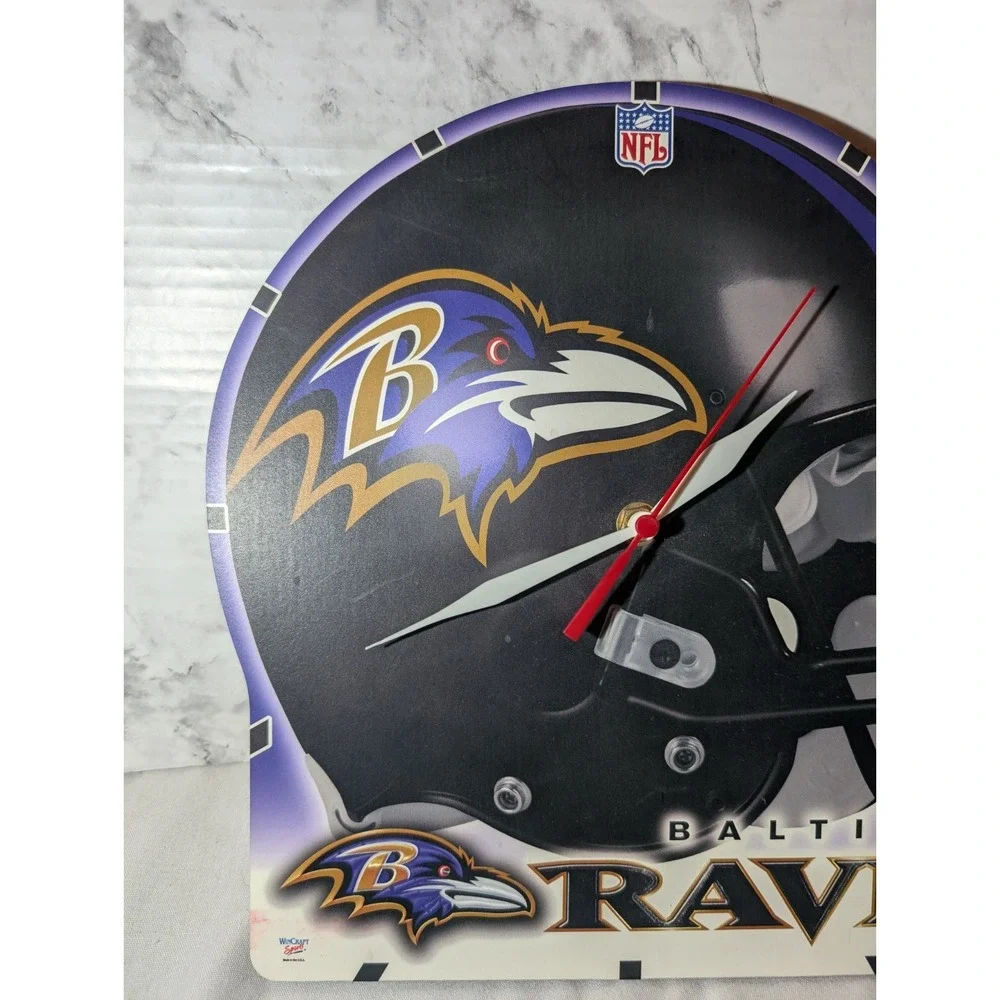 NFL Baltimore Ravens Helmet Wincraft Sports Clock 12.5